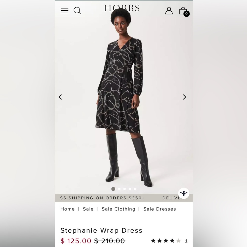 HOBBS London - Black Wrap Dress